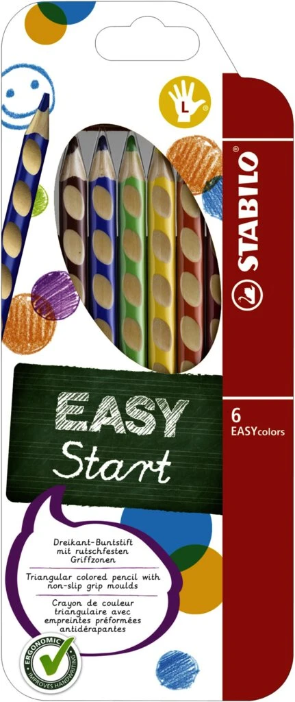 STABILO Dreikant-Buntstifte EASYcolors L, 6er Kartonetui (EAN: 4006381398671)