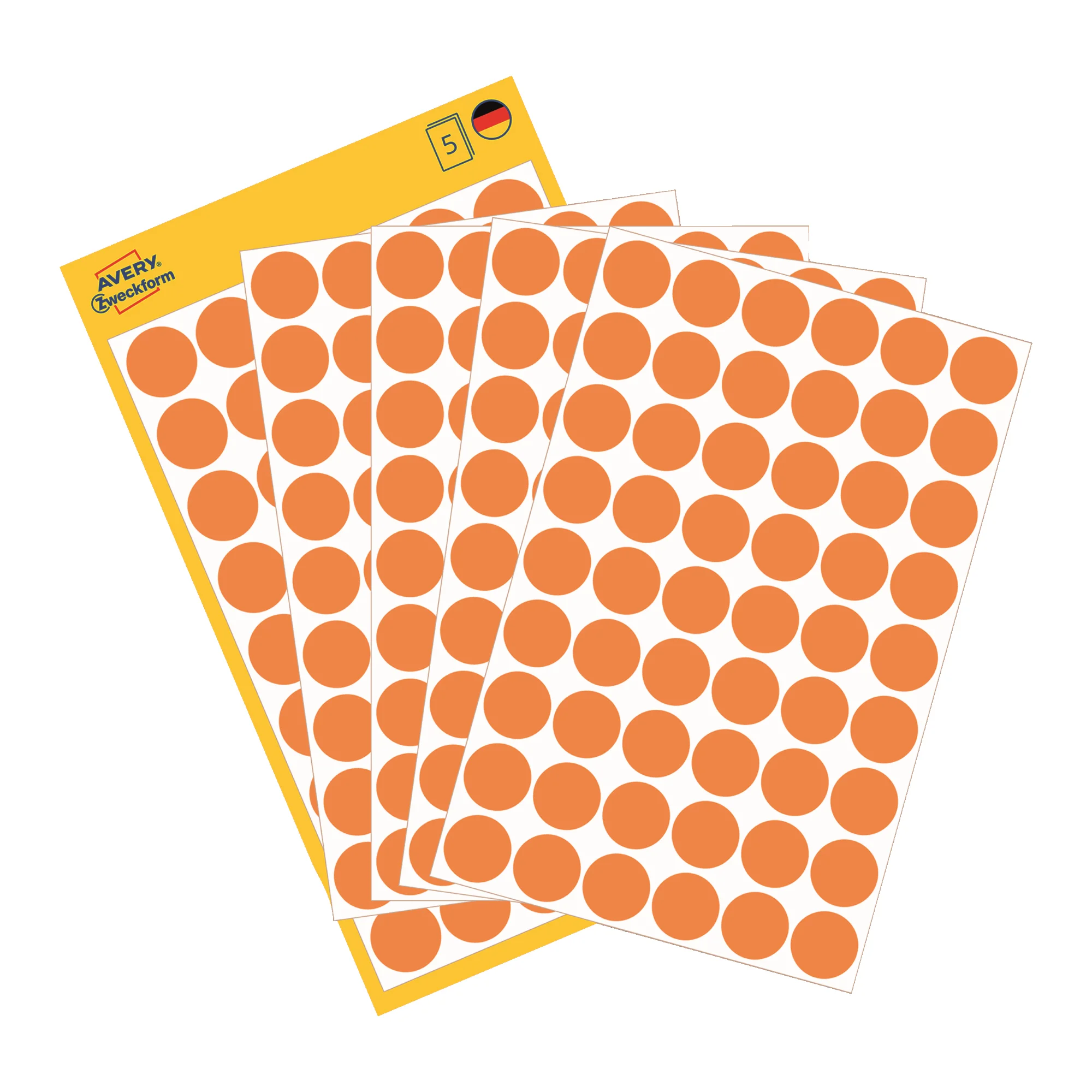AVERY Zweckform Markierungspunkte, Durchmesser 12 mm, leuchtorange (EAN: 4004182031483)