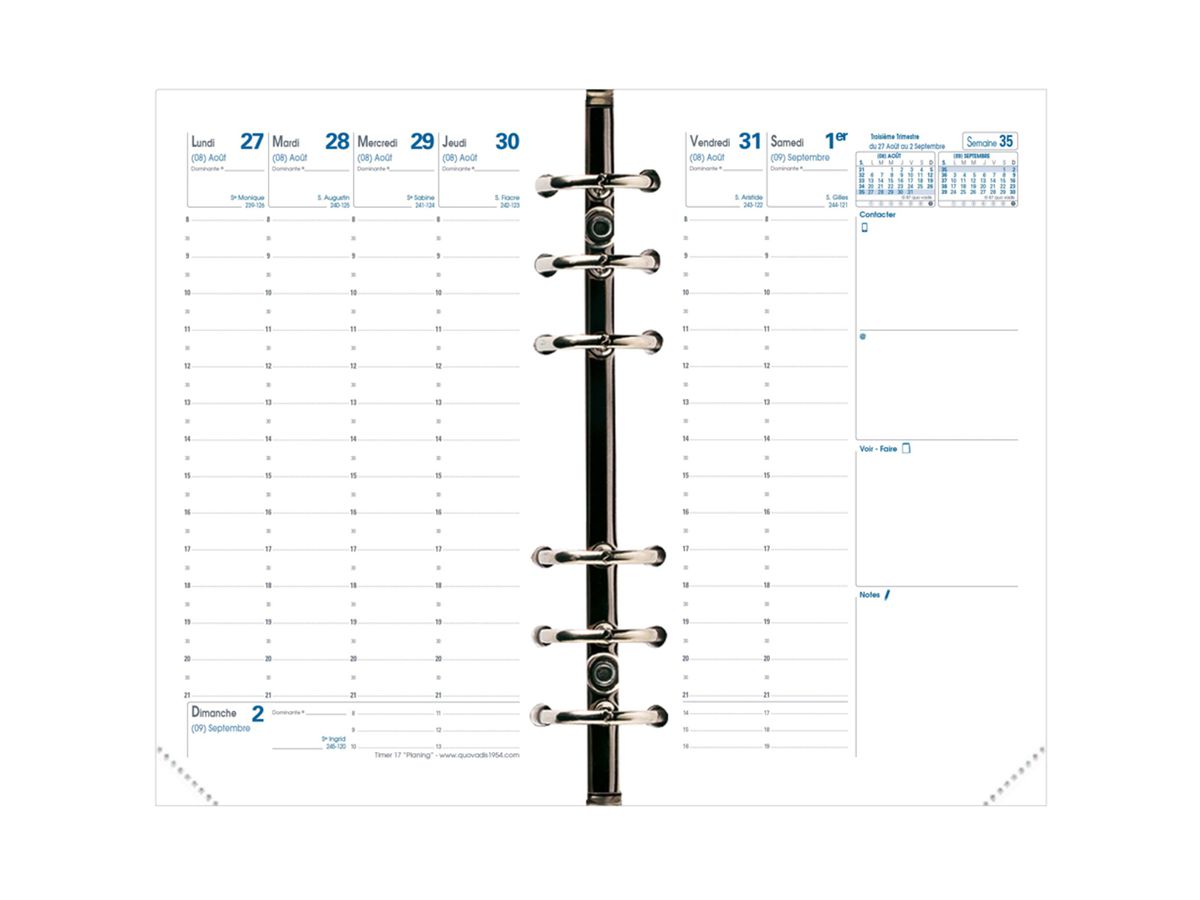 QUO VADIS Recharge "Timer 17 Planing", 2026/2027, 16 mois (EAN: 3371010118984)