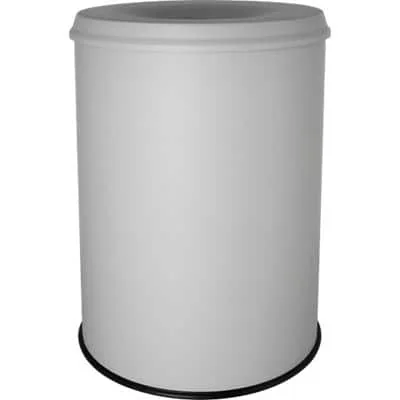 helit Stahl-Papierkorb "the guardian", 15 Liter, lichtgrau (EAN: 4012086050127)