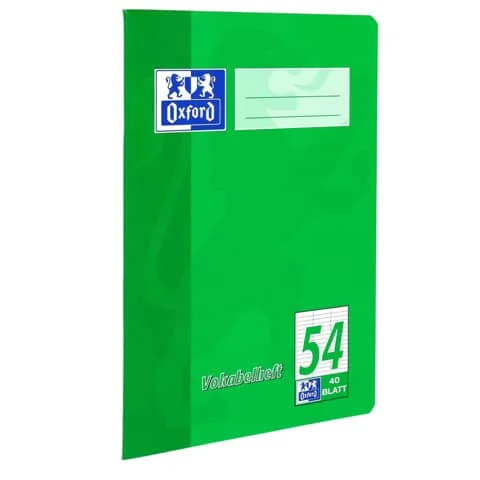 Oxford Vokabelheft, DIN A5, 40 Blatt, 3 Spalten, liniert, 4-farbig sortiert (EAN: 4006144950429)