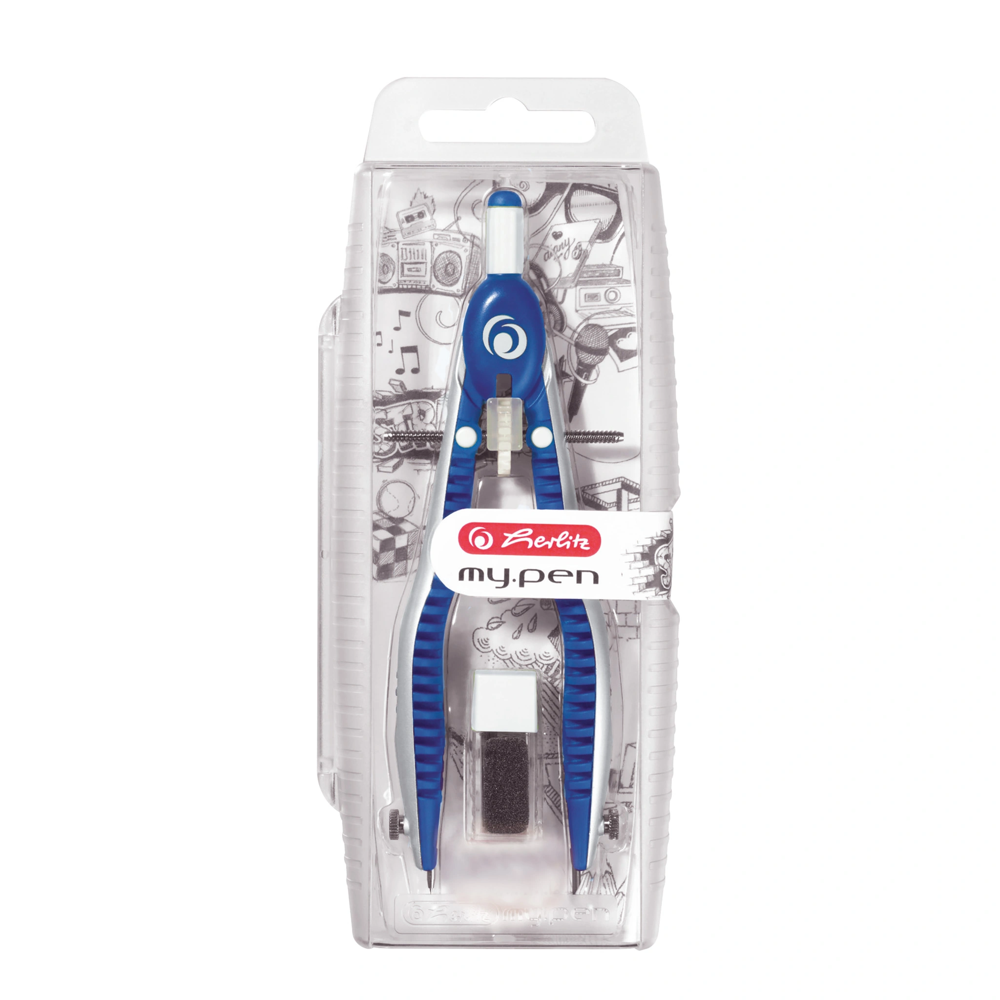 herlitz Schnellverstellzirkel my.pen, blau / weiß (EAN: 4008110375335)