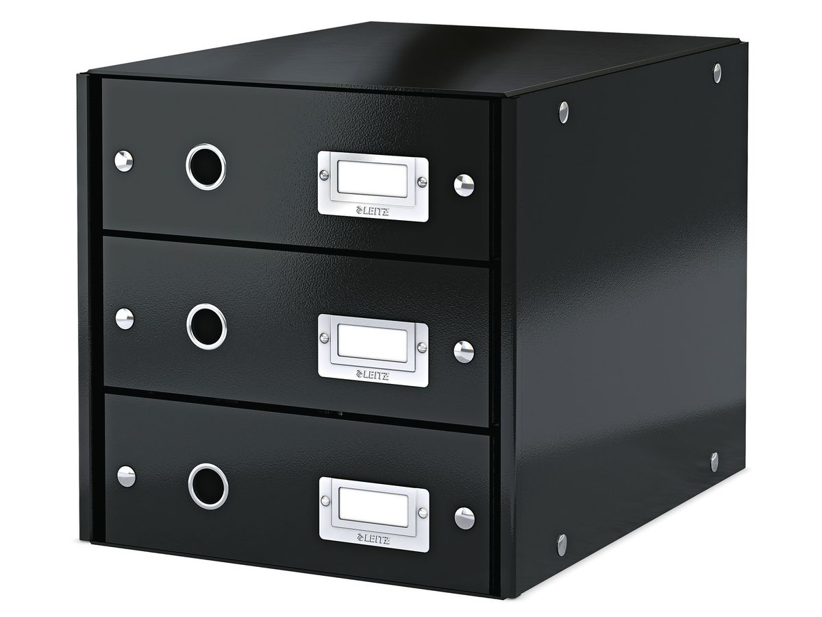 LEITZ Schubladenbox Click & Store, 3 Schübe, schwarz (EAN: 4002432396887)