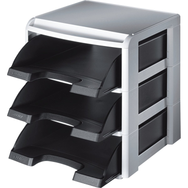 LEITZ Briefablagen-Set, DIN A4, Briefablage in schwarz (EAN: 4002432326235)