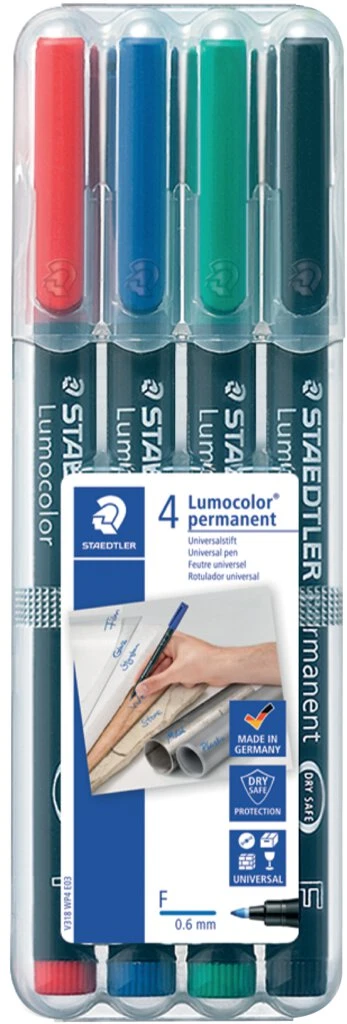 STAEDTLER Lumocolor Permanent-Marker 318F, 4er Etui (EAN: 4007817310809)