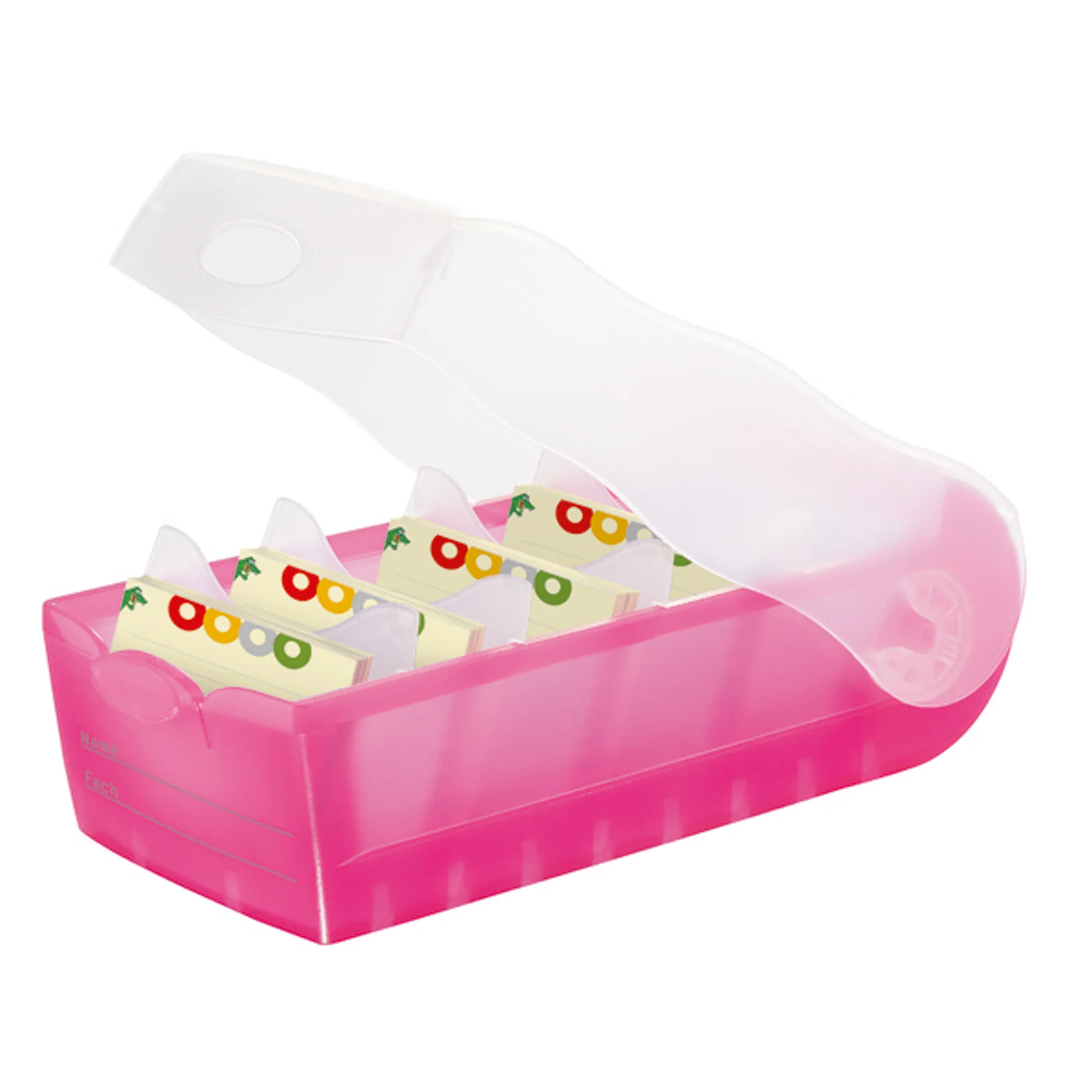 HAN Lernkartei CROCO, A8 quer, pink-transluzent (EAN: 4012473998384)