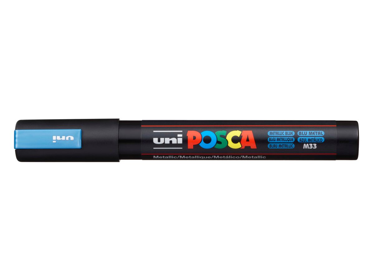 POSCA Pigmentmarker PC-5M, blau metallic (EAN: 4902778113554)