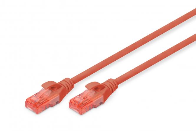 DIGITUS Patchkabel, Kat.6, U/UTP, 0,50 m, rot (EAN: 4016032387640)