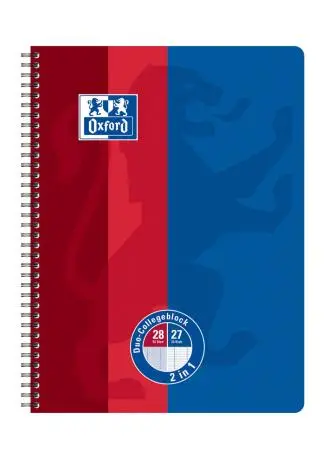Oxford Schul-Collegeblock DUO Klassik, A4+, 80 Blatt (EAN: 5904017319443)