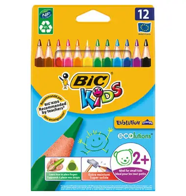 BIC KIDS Dreikant-Buntstifte Evolution Triangle, 12er Etui (EAN: 3086124001632)