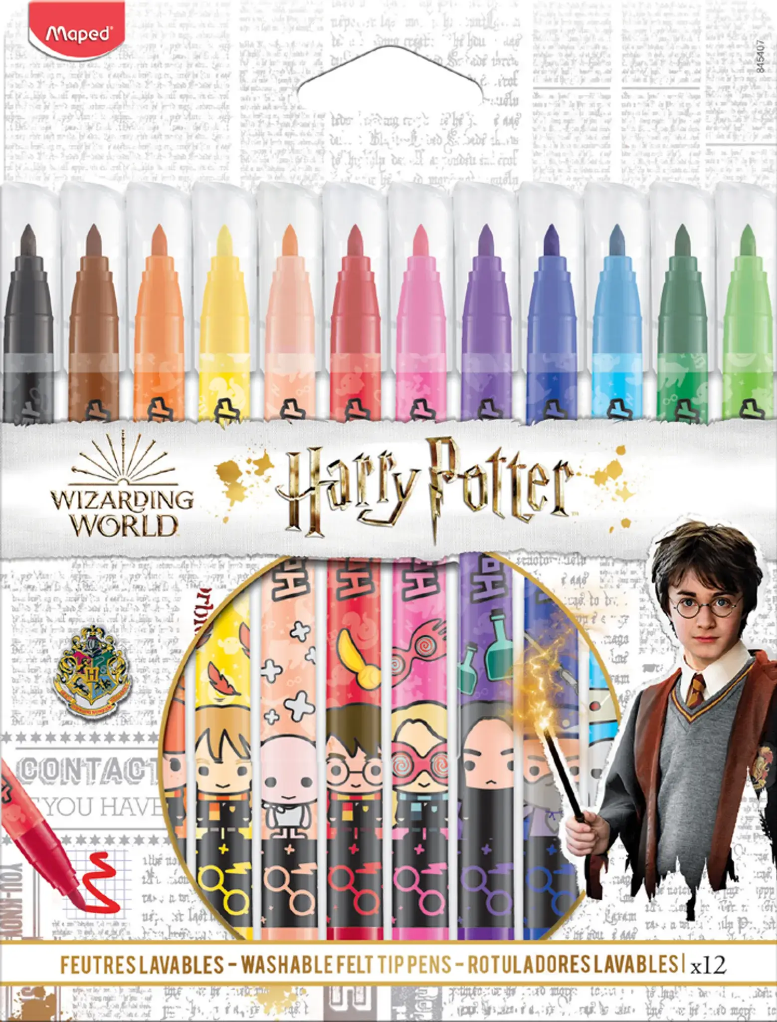 Maped Fasermaler HARRY POTTER, 12er Kartonetui (EAN: 3154148454076)