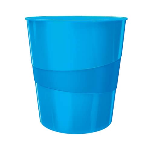 LEITZ Papierkorb WOW, aus Kunststoff, 15 Liter,blau-metallic (EAN: 4002432101542)