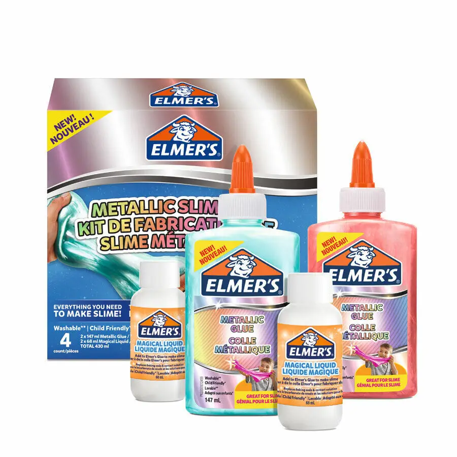 ELMER'S Slime Set "Metallic Slime Kit", 4-teilig (EAN: 3026981094835)