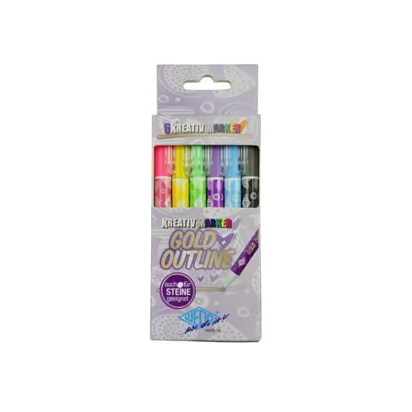 WEDO Kreativmarker GOLD + OUTLINE, 6er Etui (EAN: 4003801870656)
