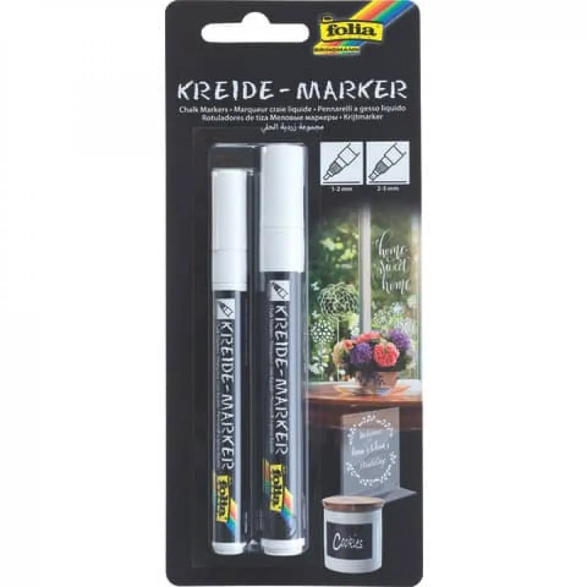 folia Kreidemarker, 2er Set, weiß (EAN: 4001868099546)