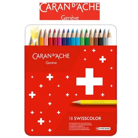 CARAN D'ACHE Buntstifte SWISSCOLOR, 18er Metalletui (EAN: 7630002342575)