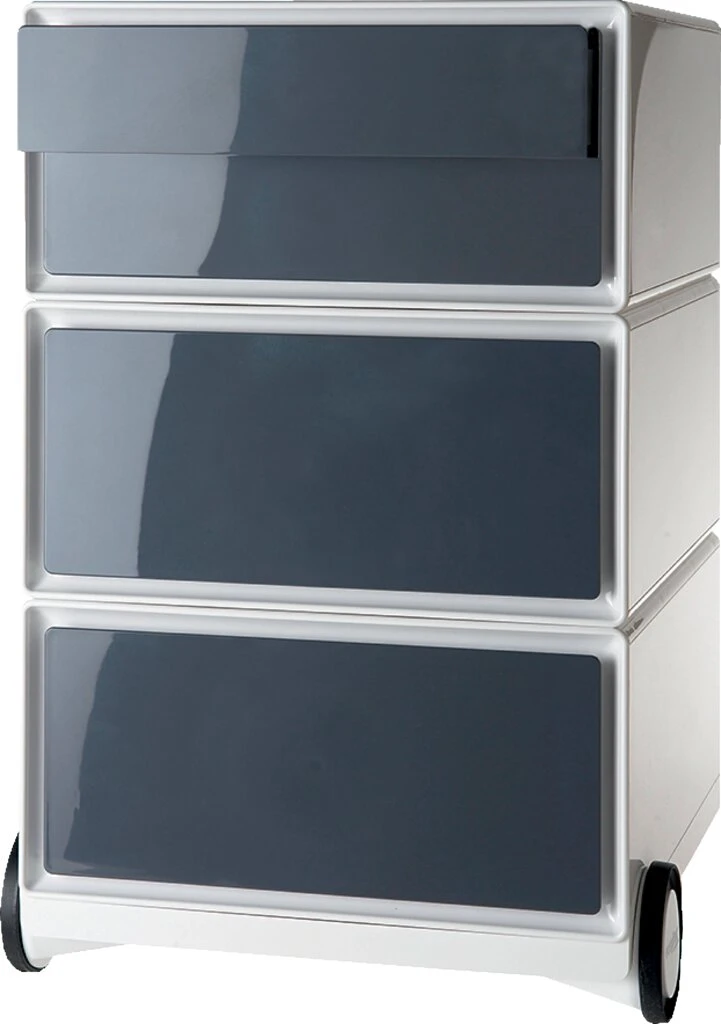 PAPERFLOW Rollcontainer easyBox, 4 Schübe, weiß / anthrazit (EAN: 3660141922028)