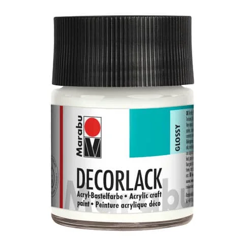 Marabu Acryllack "Decorlack", weiß, 50 ml, im Glas (EAN: 4007751098078)