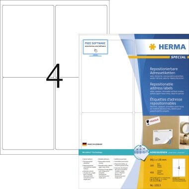 HERMA Universal-Etiketten SPECIAL, 99,1 x 139 mm, weiß (EAN: 4008705103138)