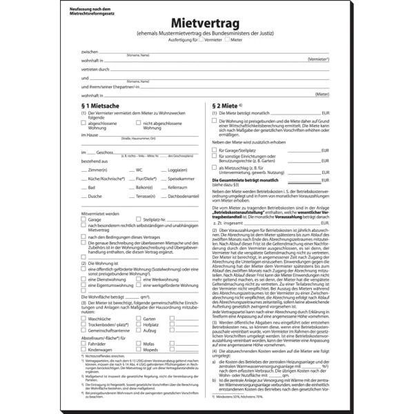 sigel Vordruck "Mietvertrag", A4, 6-seitig (EAN: 4004360915567)