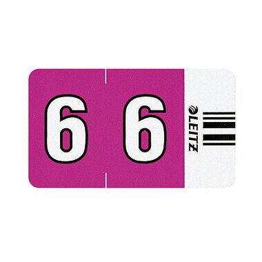 LEITZ Ziffernsignal Orgacolor "6", auf Rolle, violett (EAN: 4002432313884)