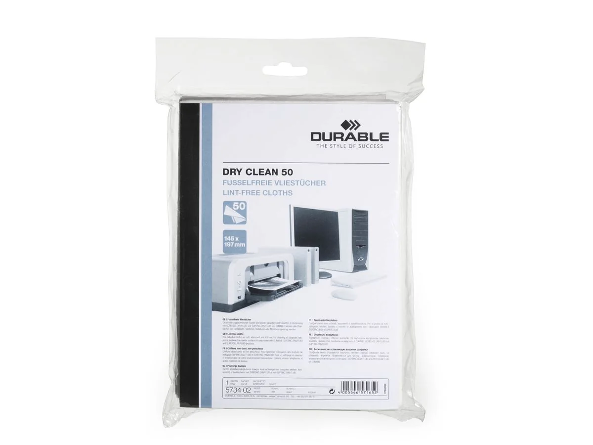 DURABLE Vlies-Oberflächen-Reinigungstücher DRY CLEAN 50 (EAN: 4005546571652)
