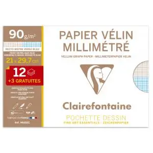 Clairefontaine Millimeterpapier, DIN A4, Aktionspack (EAN: 3329680965551)