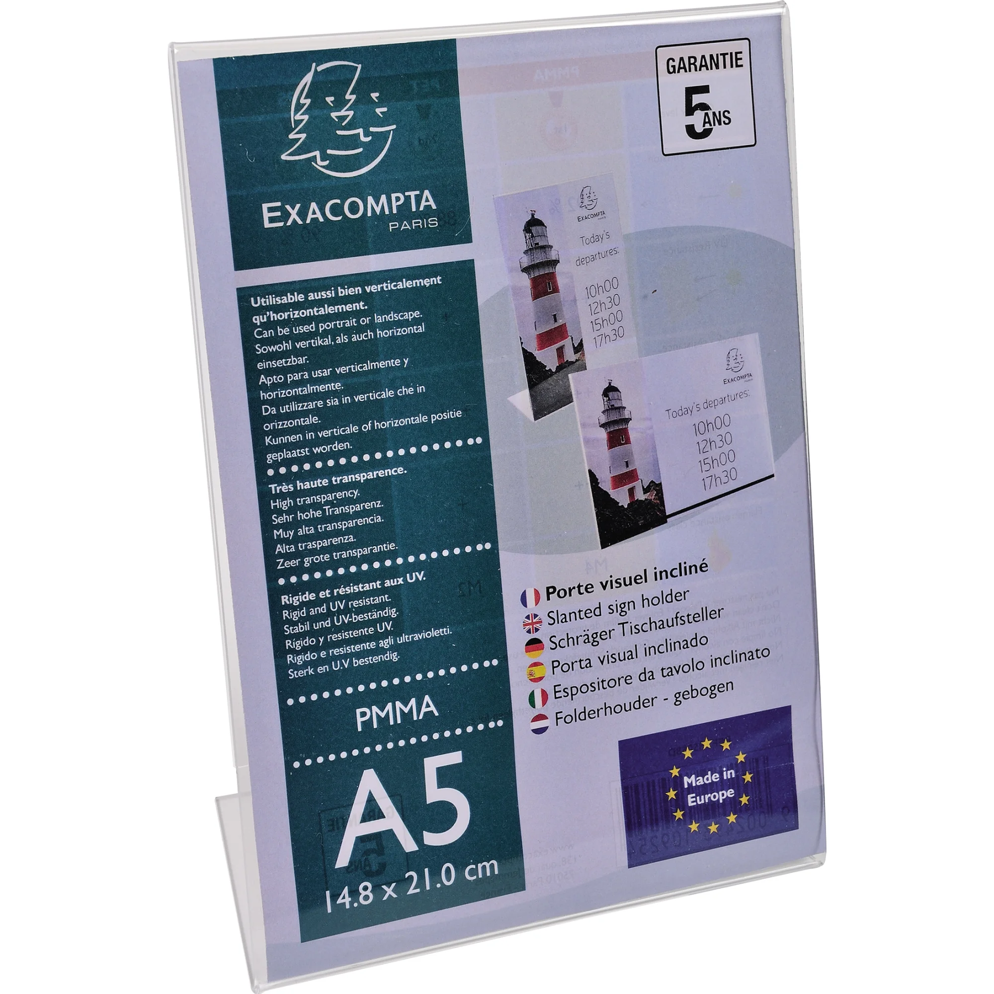 EXACOMPTA Tischaufsteller, DIN A5 hoch, schräg (EAN: 9002493109254)