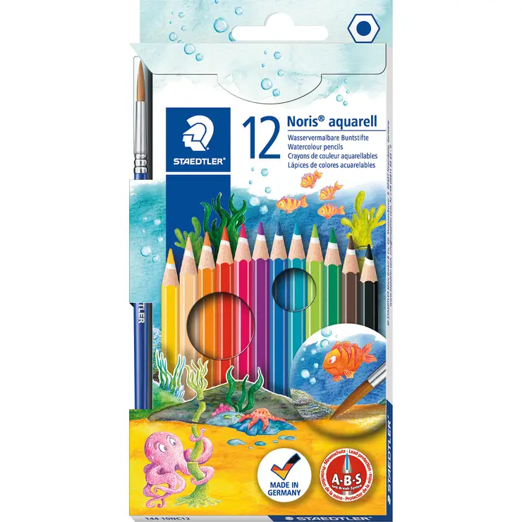 STAEDTLER Aquarellstift Noris aquarell, 12er Kartonetui (EAN: 4007817144268)