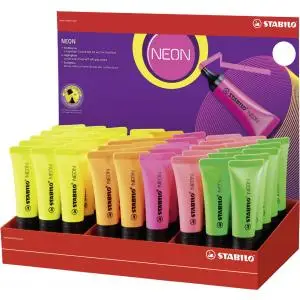 STABILO Textmarker NEON, 45er Karton-Display (EAN: 4006381516228)