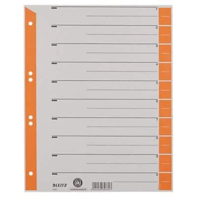 LEITZ Trennblätter, A4 Überbreite, Kraftkarton 230g/qm (EAN: 4002432328697)