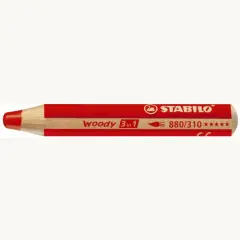 STABILO Multitalentstift woody 3 in 1, rund, rot (EAN: 4006381115476)