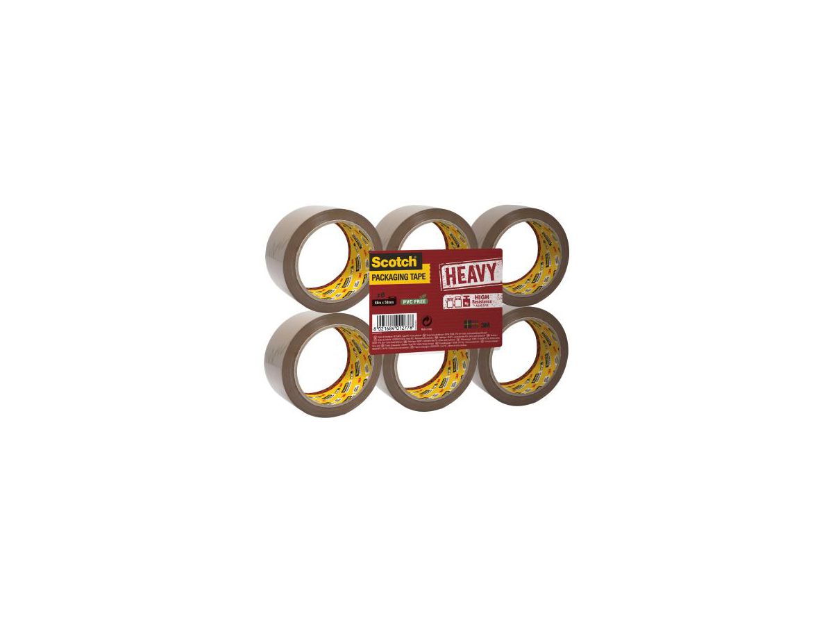 3M Scotch Verpackungsklebeband SECURE SEAL, 50mmx66m, braun (EAN: 8021684012778)