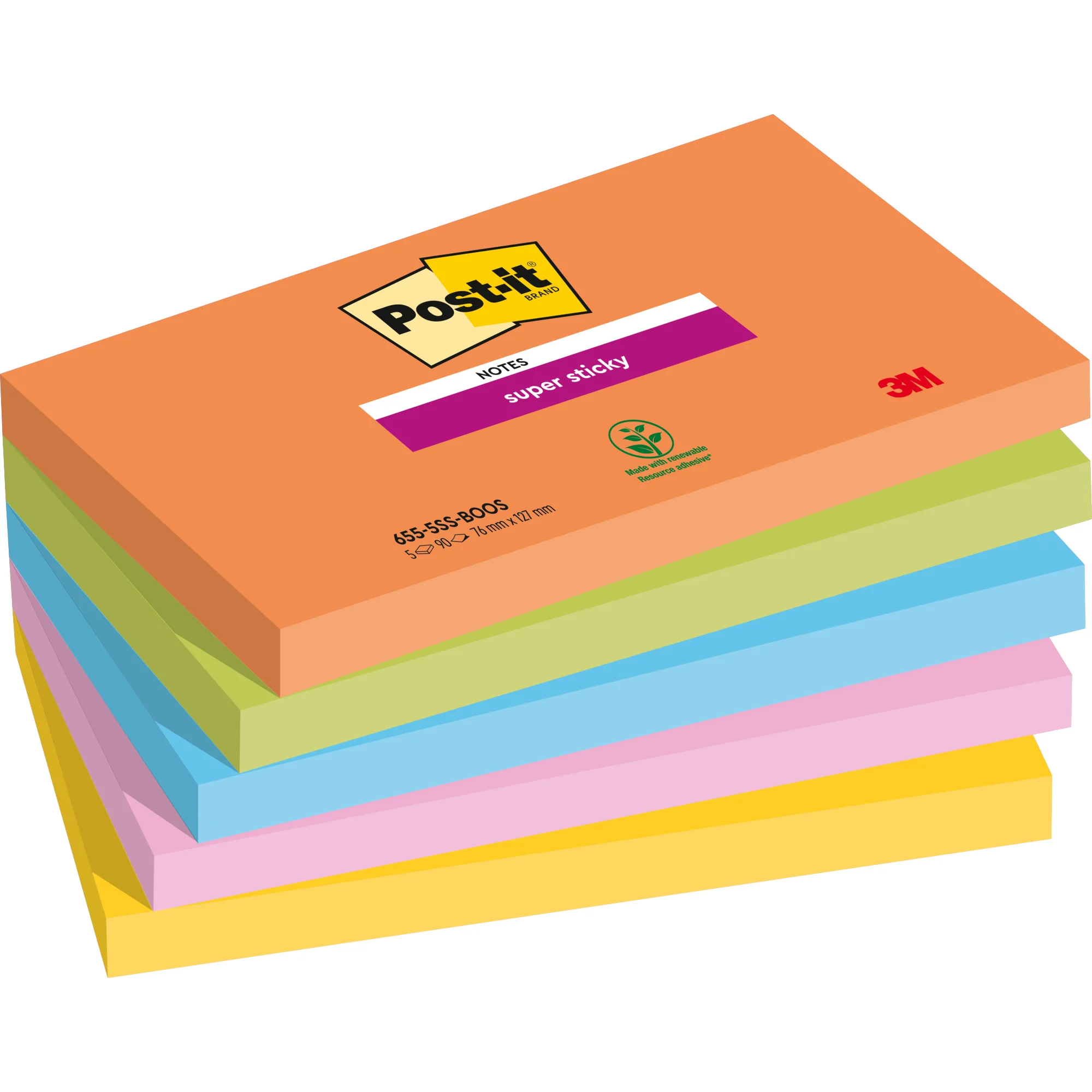 Post-it Haftnotizen super sticky notes, 127 x 76 mm, Boost (EAN: 4054596924345)