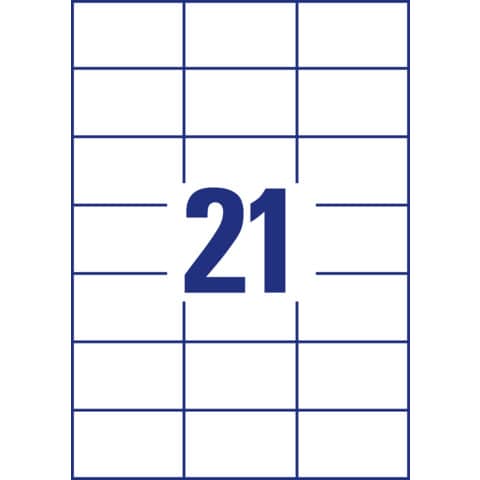 AVERY Zweckform Universal-Etiketten, 70 x 42,3 mm, weiß (EAN: 4004182433362)