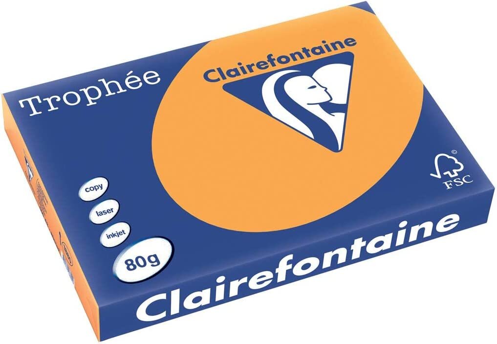 Clairefontaine Multifunktionspapier Trophée, A3, mandarine (EAN: 3329680188004)
