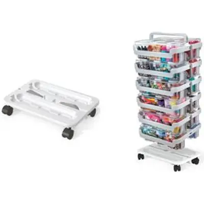 deflecto Caddy-Rollwagen "Stack 'N' Go", weiß (EAN: 0079916019284)