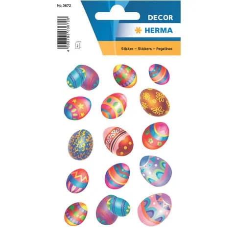 HERMA Oster-Sticker CLASSIC "Ostereier", beglimmert (EAN: 4008705036726)