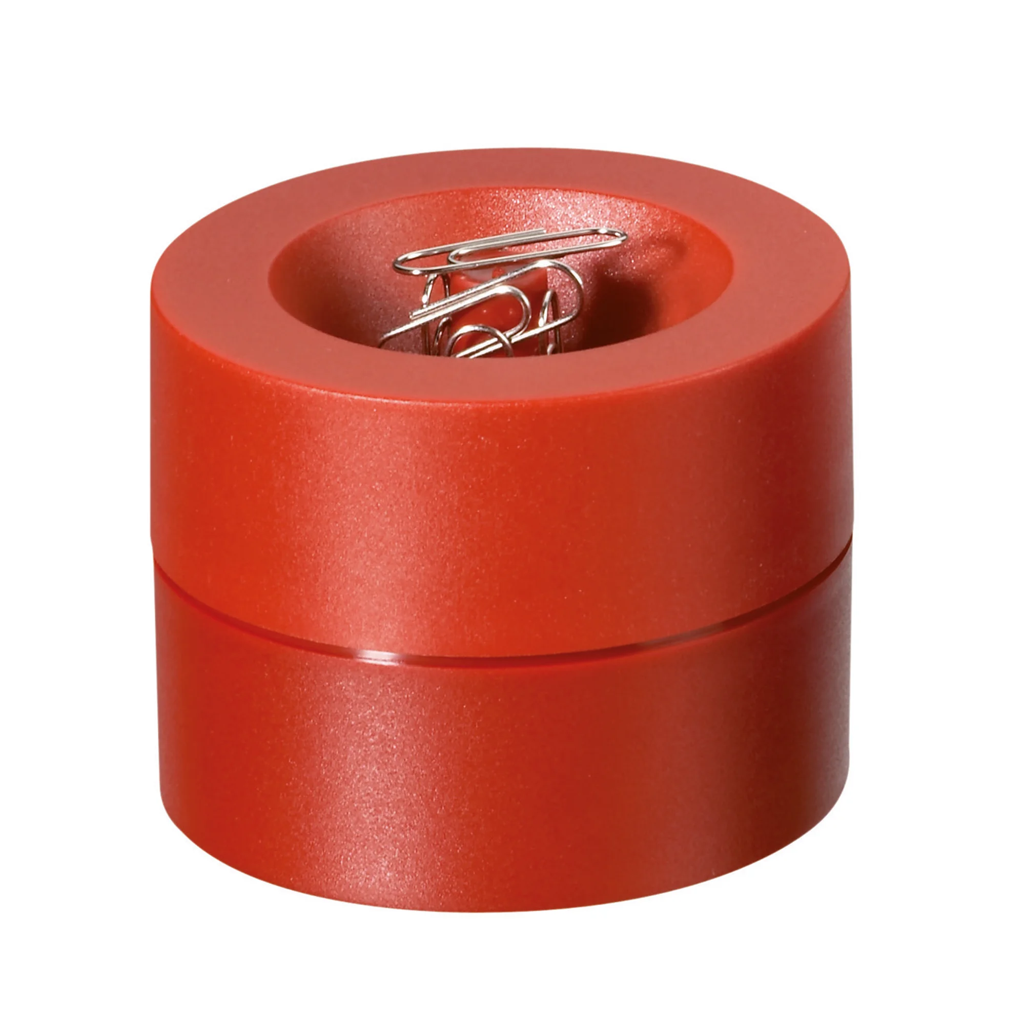 MAUL Klammernspender MAULpro, rund, Durchmesser: 73 mm, rot (EAN: 4002390006156)