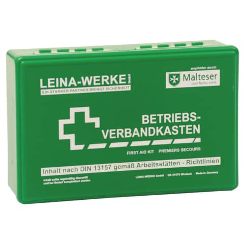 LEINA Betriebsverbandkasten, Inhalt DIN 13157, grün (EAN: 4011166200001)