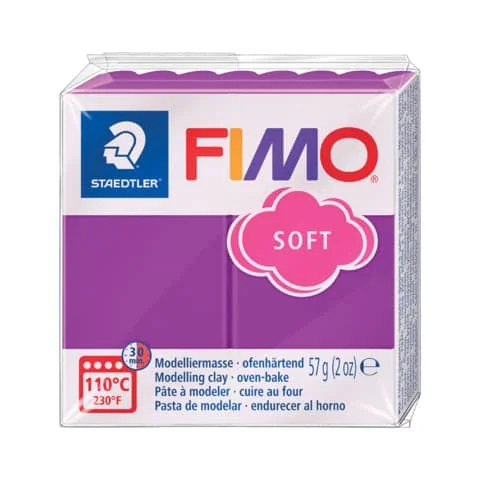 FIMO SOFT Modelliermasse, ofenhärtend, purpur, 57 g (EAN: 4006608809737)