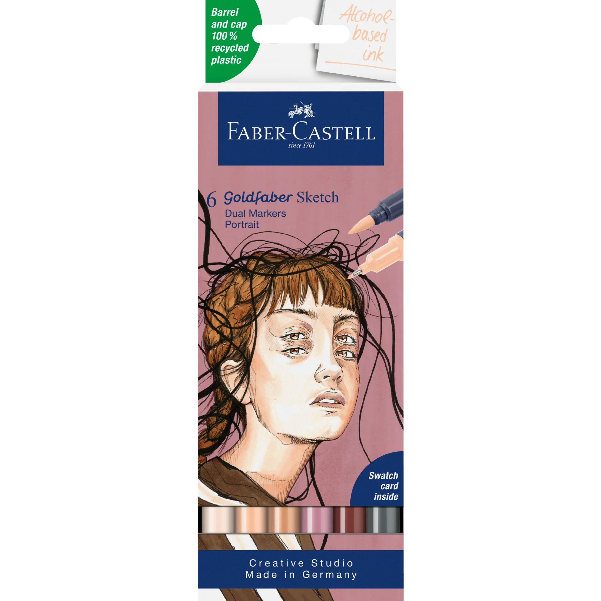 FABER-CASTELL Sketch Marker GOLDFABER, 6er Etui Portrait (EAN: 4005401648123)
