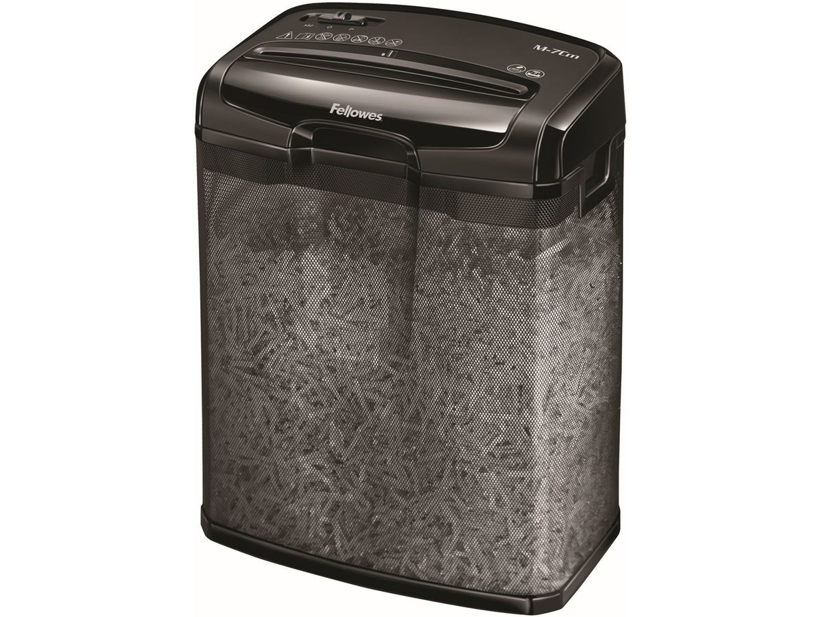 Fellowes Aktenvernichter Powershred M-7M, schwarz, Partikel (EAN: 0043859728510)