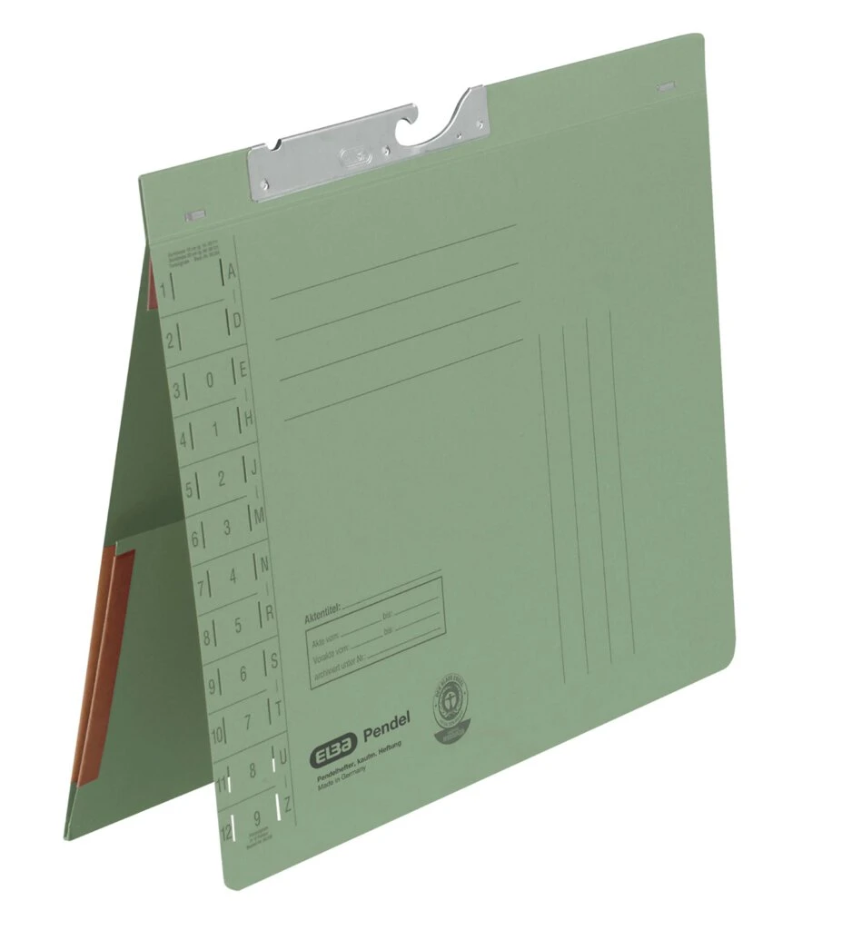 ELBA Pendelhefter mit Tasche, DIN A4, Manilakarton, grün (EAN: 4002030901490)