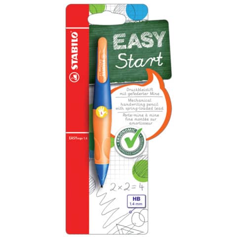 STABILO Druckbleistift EASYergo 1.4, ultramarin/neonorange (EAN: 4006381468930)