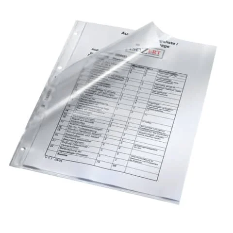 LEITZ Prospekthülle, A4, PP, genarbt, 0,12 mm, Lochseite (EAN: 4002432350353)