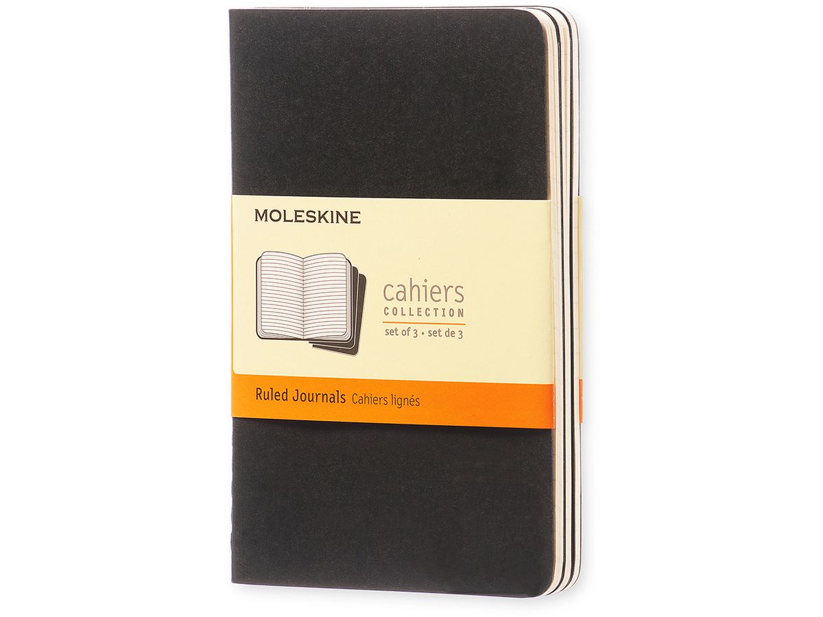 MOLESKINE Notizheft Cahier, P/A6, liniert, Karton, schwarz (EAN: 9788883704895)