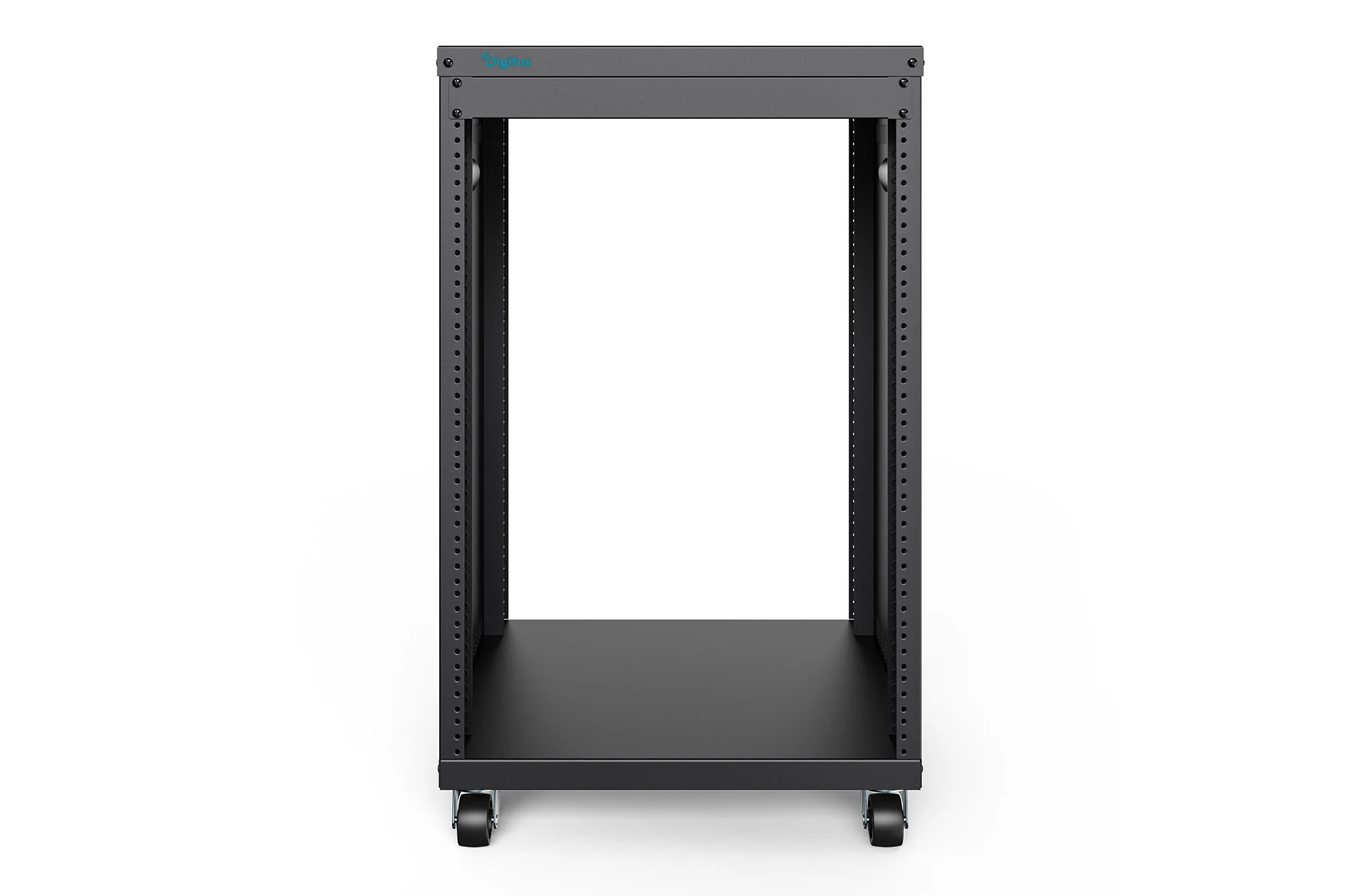 DIGITUS 19" Universal-Gestell, mit Rollen, 16HE, schwarz (EAN: 4016032490319)