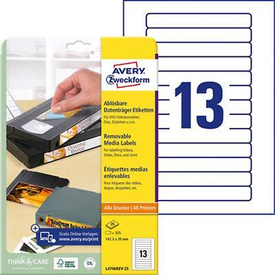 AVERY Zweckform Stick+Lift Etiketten, 147,3 x 20 mm, weiß (EAN: 4004182047460)