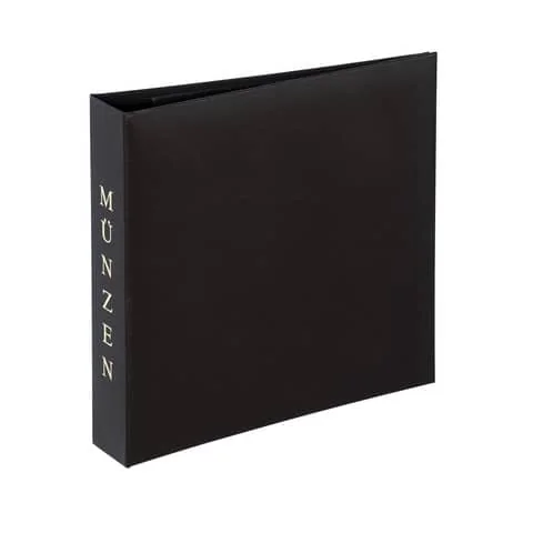 PAGNA Münzalbum, 4-Ring-Mechanik, schwarz (EAN: 4009212001160)
